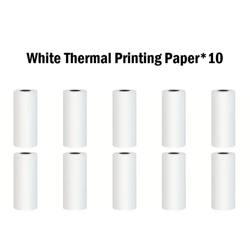 Color Self-Adhesive Thermal Paper 57Mm Sticker Label Photo White Self-Adhesive Paper for Mini Thermal Printer Home Children DIY